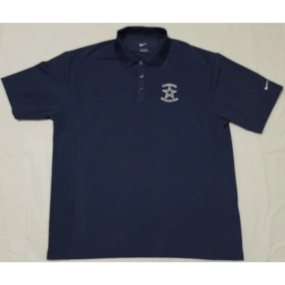 Dallas Cowboys Nike polo shirt navy blue Large